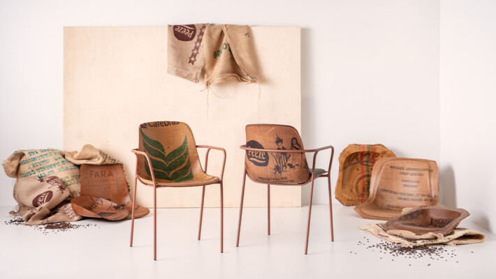 Vepa and Peeze transform coffee bags into sustainable furniture